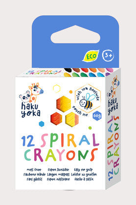 Haku Yoka Spiral Crayons 12 pack