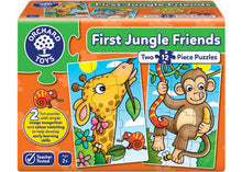 Load image into Gallery viewer, Orchard Jigsaw - First Jungle Friends 2 x 12 pc
