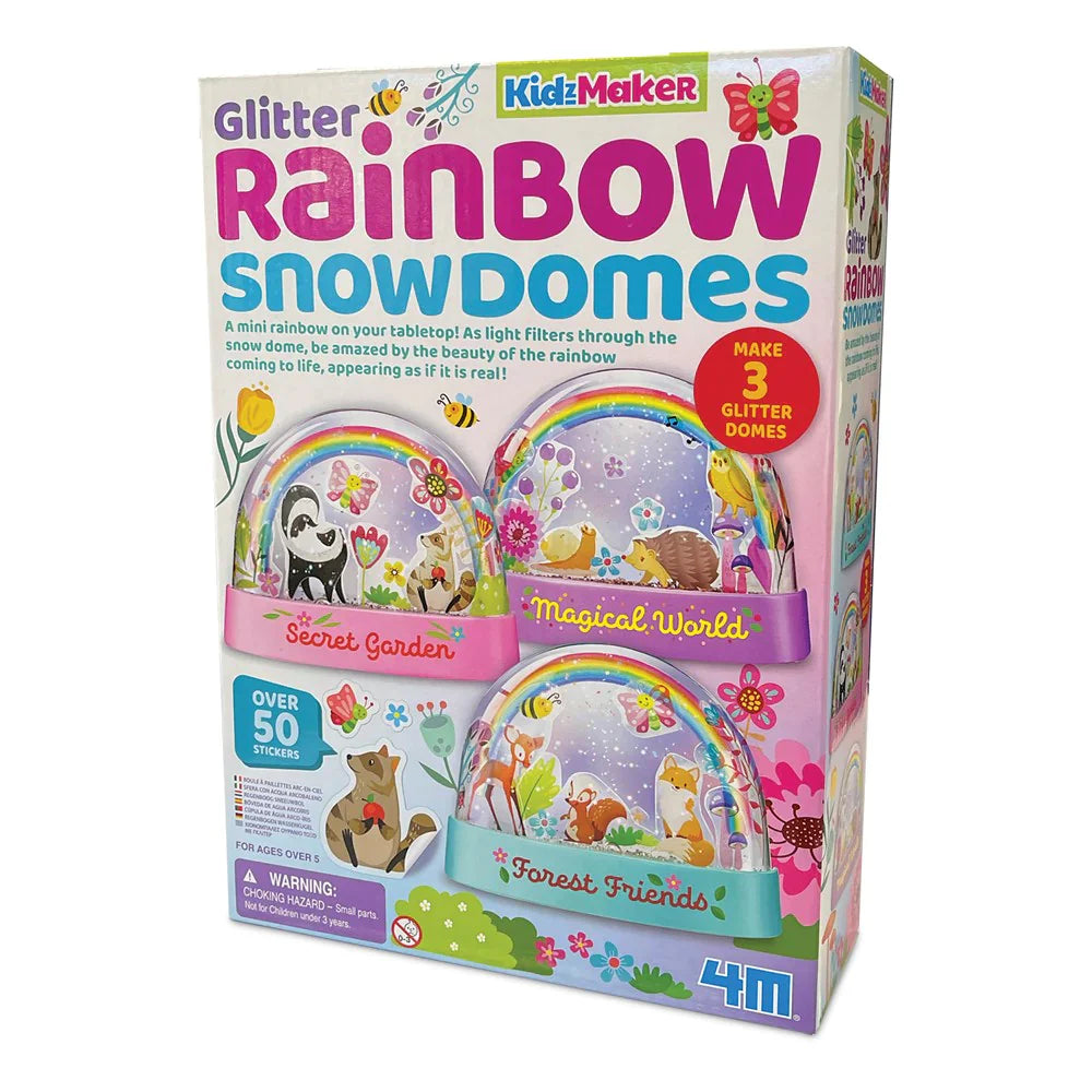 4M - KIDZMAKER - MINI GLITTER RAINBOW WATER DOMES