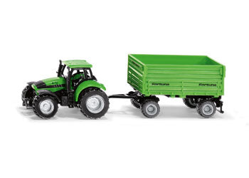 Siku 1606 Deutz with Fortuna 4-wheel-trailer 1606