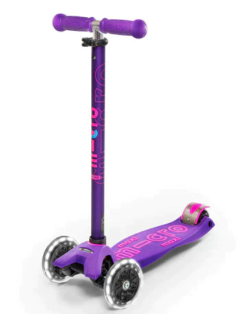 Micro Scooter Maxi Deluxe with LED Wheels purple