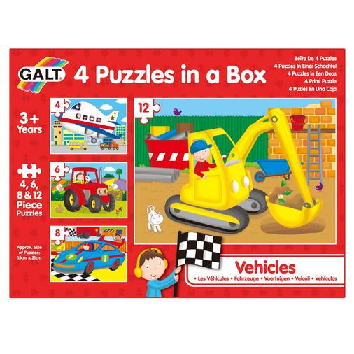 Galt 4 Puzzles in a box Vehicles