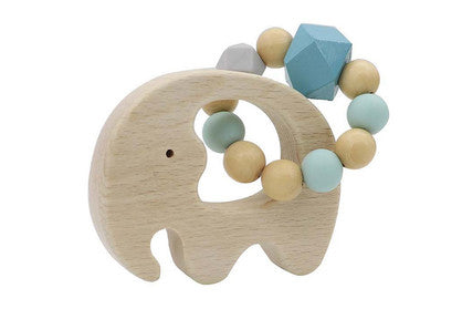 Kaper Kids Elephant Rattle With Beads