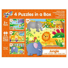 Load image into Gallery viewer, Galt 4 Puzzles in a box Jungle
