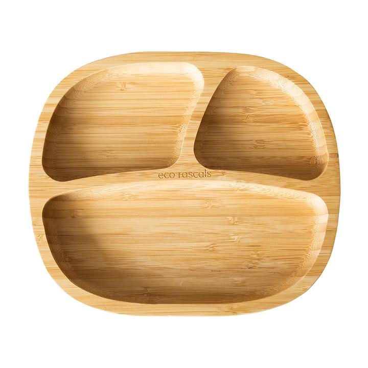 Ecorascals Bamboo plate with suction cup
