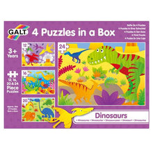 Load image into Gallery viewer, Galt 4 Puzzles in a box Dinosaurs
