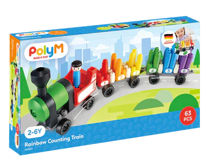 POLY M - RAINBOW COUNTING TRAIN KIT