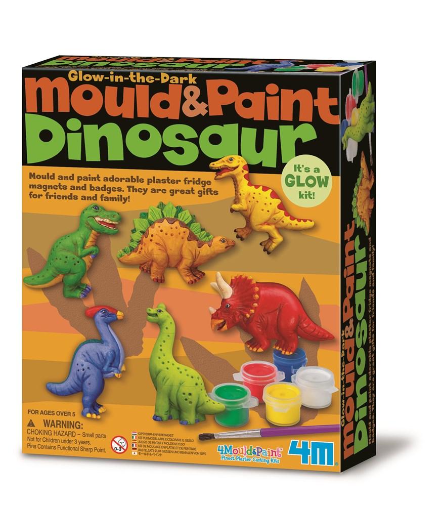 4M - MOULD & PAINT - Dinosaurs Glow in the Dark