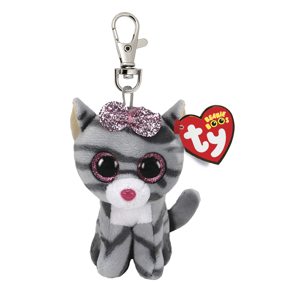 KIKI The Grey Cat Beanie Boo Clip