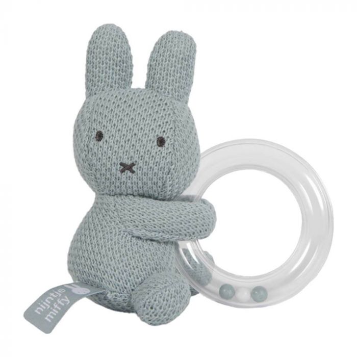 Miffy Sage Knit Ring Rattle