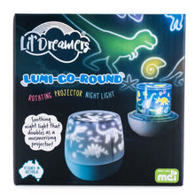 Load image into Gallery viewer, Lil Dreamers Lumi Go Round Night Light Projector Dinosaurs
