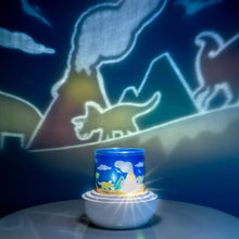 Load image into Gallery viewer, Lil Dreamers Lumi Go Round Night Light Projector Dinosaurs
