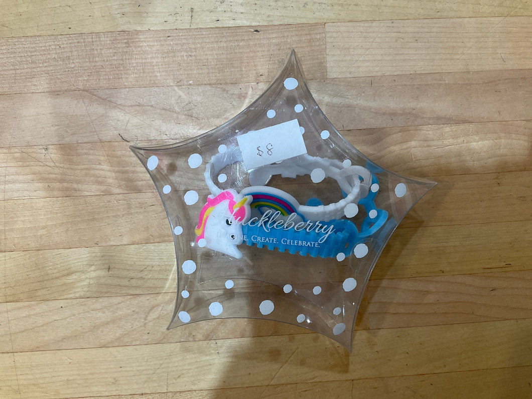 Huckleberry rubber unicorn bracelet 2 pack in star